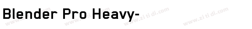 Blender Pro Heavy字体转换 Blender Pro Heavy字体转换